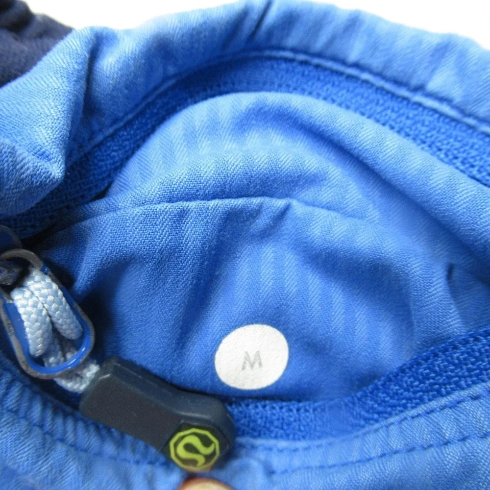 Lululemon Shorts Mens Medium Blue‎ Striped Drawcord Waist Wet Dry Warm 28 Flex